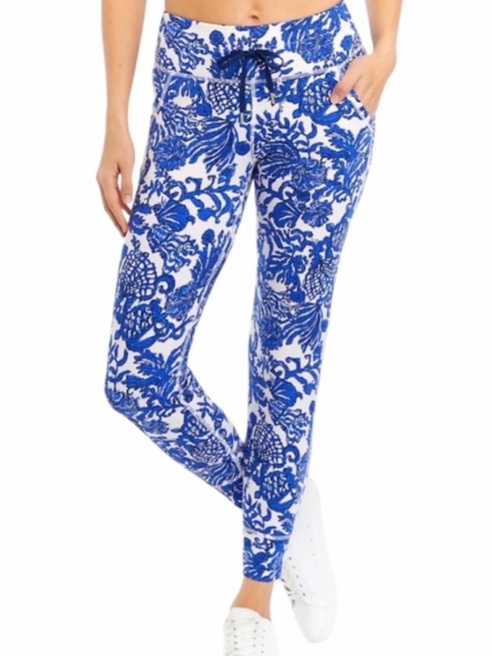 NWOT XS Lilly Pulitzer UPF 50+ Island Mid-Rise Jogger Deeper Coconut Ride